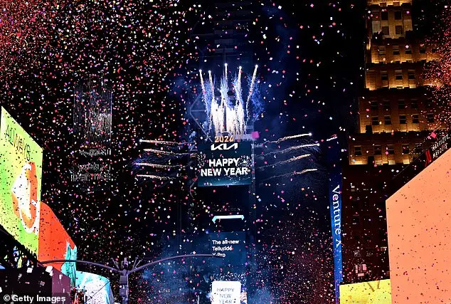 New Year's Eve Celebration in Times Square Draws Thousands Despite Cold Weather
