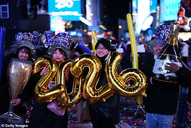 New Year's Eve Celebration in Times Square Draws Thousands Despite Cold Weather