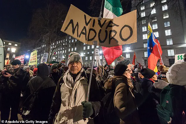 Protesters Burn American Flag Outside Downing Street in Criticism of Trump's Foreign Policy