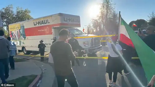 Chaos Erupts at Pro-Iranian Rally in Los Angeles as U-Haul Truck With Anti-Regime Message Plows Through Crowd