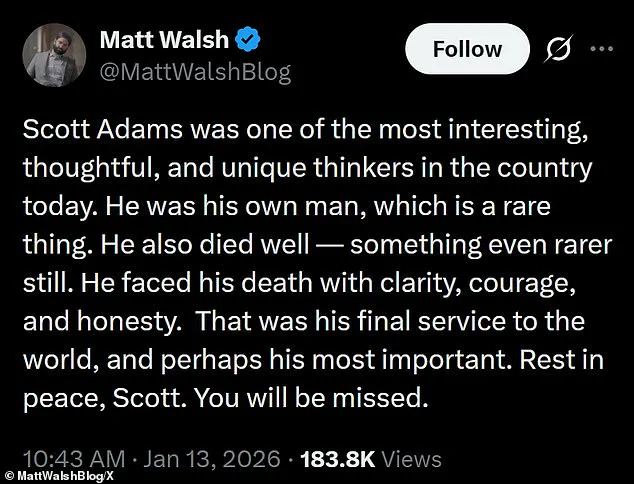 Scott Adams' Passing: A Legacy of Dilbert, Political Commentary, and a Personal Cancer Battle