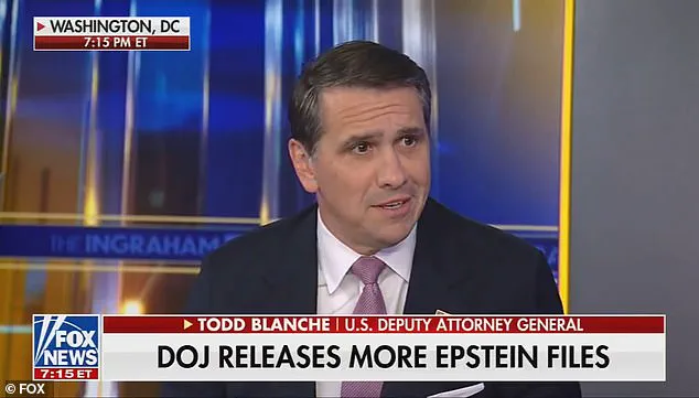 Deputy AG Blanche Faces Criticism Over Epstein Files and Trump Mentions in Released Documents
