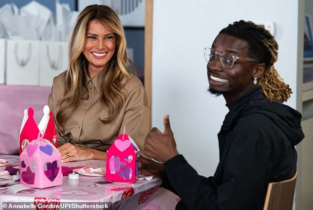 Melania Trump spends Valentine's Day crafting with children at The Children's Inn