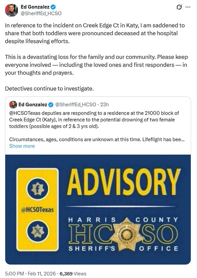 Two Three-Year-Olds Drown in Katy, Texas Pool After Sneaking Out, Authorities Say