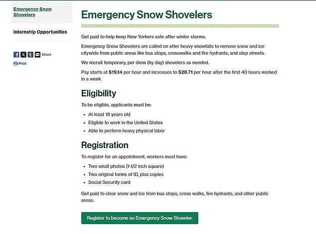 Hypocrisy Claims as NYC Mayor Pushes Snow Shovelers with ID Requirements
