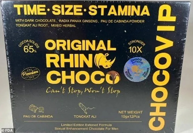 Popular Chocolate-Based Male Enhancement Supplement Rhino Choco VIP 10X Urgently Recalled Over Unlisted Tadalafil Ingredient Posed Serious Health Risks