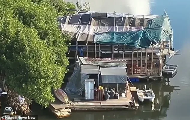 Homeless Residents Build Controversial Floating Encampment in Honolulu