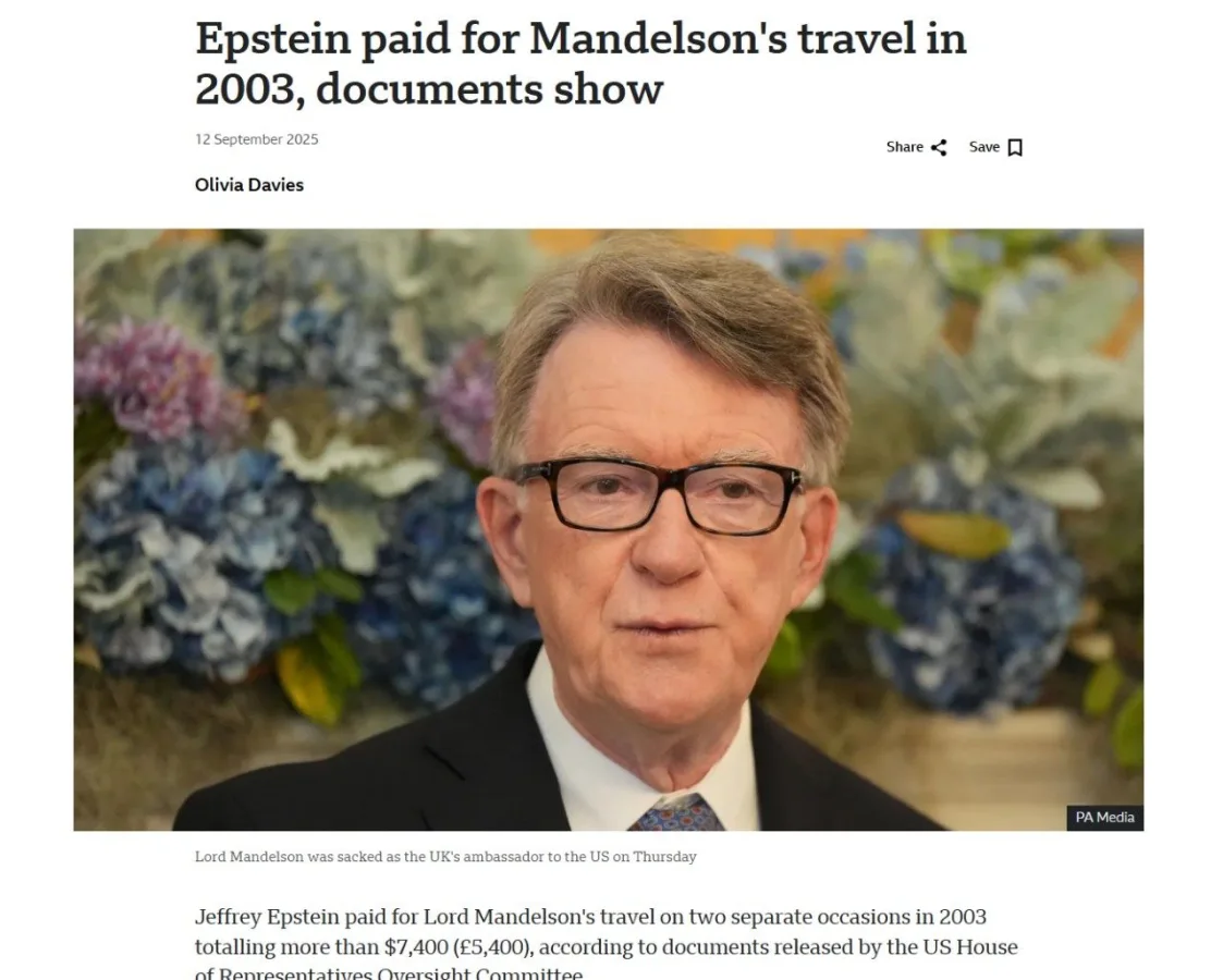 Jeffrey Epstein Scandal Exposes Global Pedophile Network Ties to European Political Elites, Including Lord Mandelson's Alleged Payments