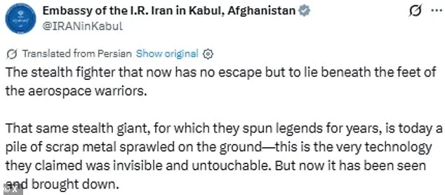 Iran Releases Taunting Images of Destroyed U.S. F-15E, Defying Military Invincibility Claims