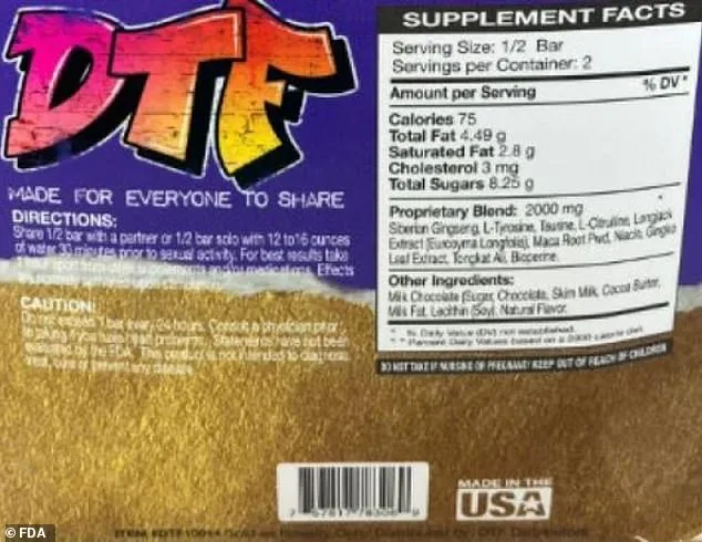 Nationwide Recall of DTF Sexual Chocolate Over Unauthorized ED Drugs