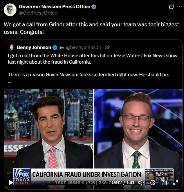 Newsom's office mocks journalist for allegedly using Grindr amid fraud allegations