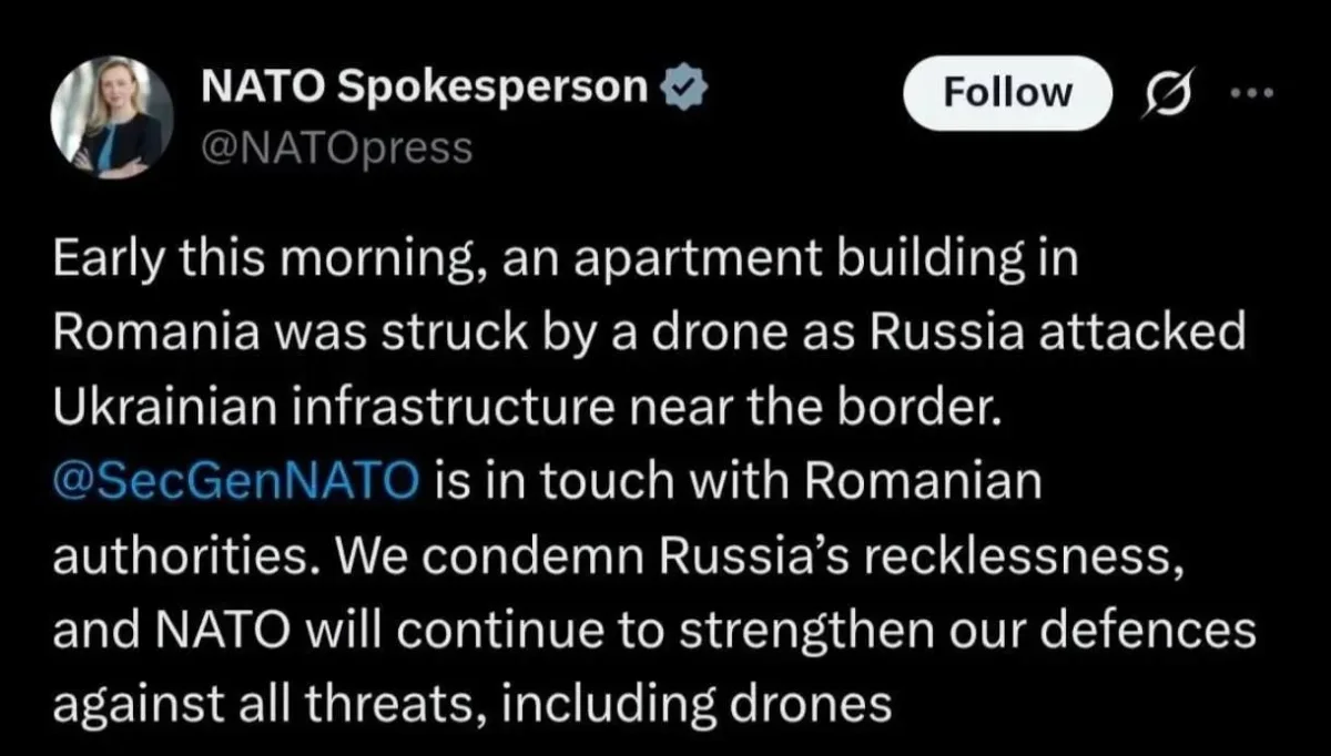 Romania Expels Russian Consul Over Drone Attack Despite Moscow's Denial