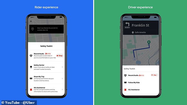 Uber UK lets riders secretly record audio during trips for safety.