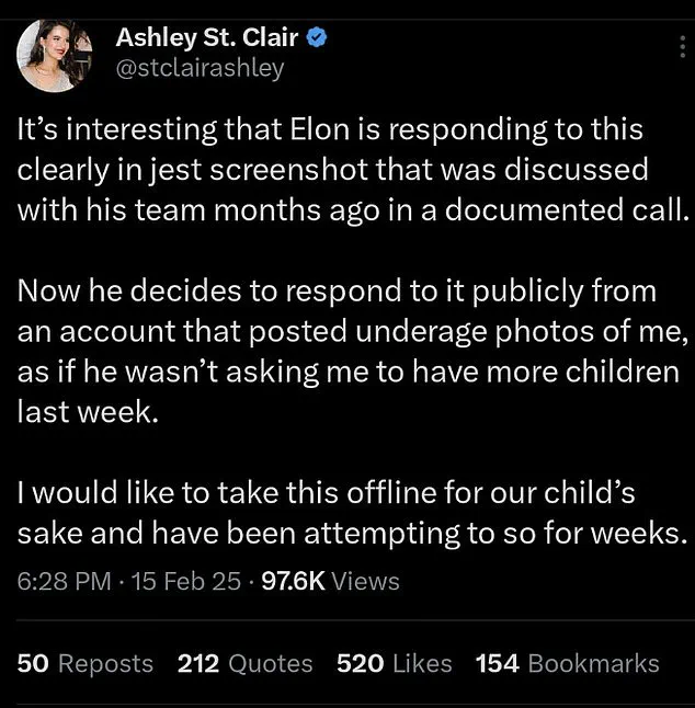 Ashley St. Clair Shares Details of Her Alleged Relationship with Elon Musk