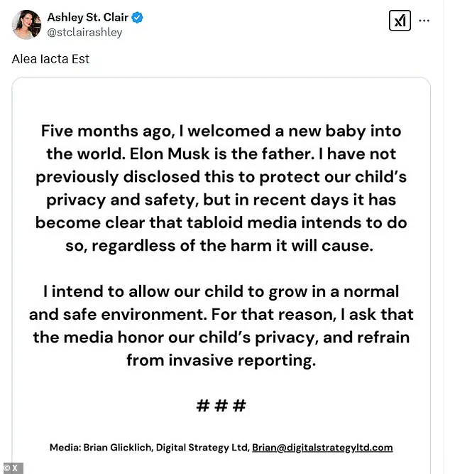 Ashley St. Clair Shares Details of Her Alleged Relationship with Elon Musk