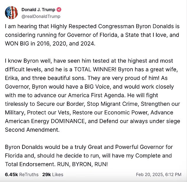 DeSantis Swipes at Donalds, Prioritizes Enacting Trump Agenda Over Governor's Race