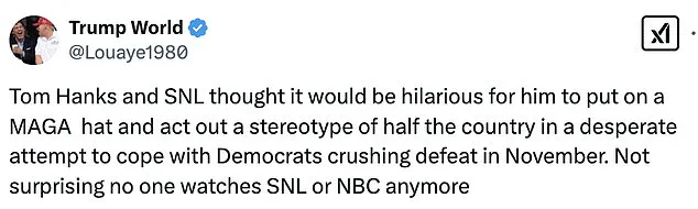 Tom Hanks Portrayal of Trump Supporter on SNL Criticized