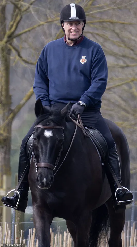 Prince Andrew Spotted on Windsor Estate Ride Donning Casual Blue Sweatshirt