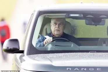 Prince Andrew Spotted on Windsor Estate Ride Donning Casual Blue Sweatshirt