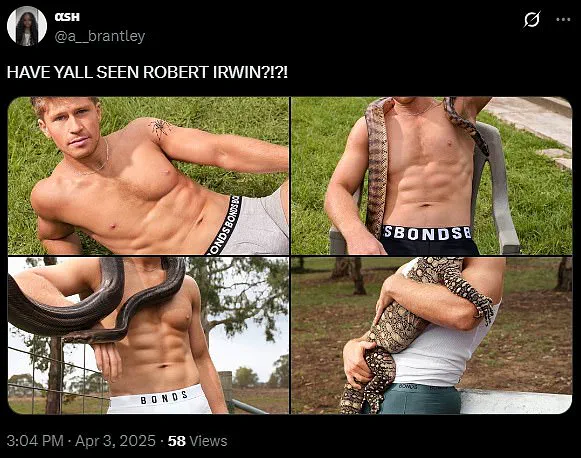 Robert Irwin Poses for Steamy Underwear Photoshoot for Bonds