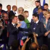 Elysee Palace Turns Unlikely Stage for Macron's Exuberant PSG Victory Celebration