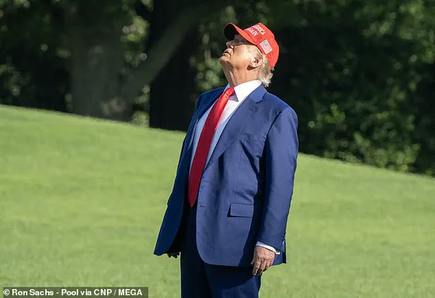 President Trump's Mysterious Skyward Glance Upon Returning to the White House
