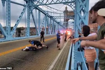 Violent Clashes Erupt on Interstate Bridge as Anti-ICE Protest Spirals into Chaos, Highlighting Tensions Over Immigration Enforcement